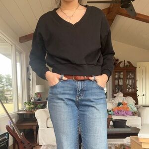 No Boundaries Black V-Neck Sweater